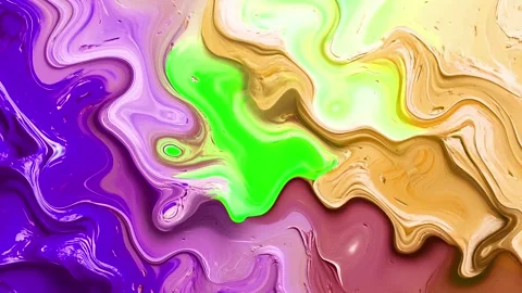 Abstract paint swirls creating a bright fluid background with smooth flowin.. Video stock 336873203
