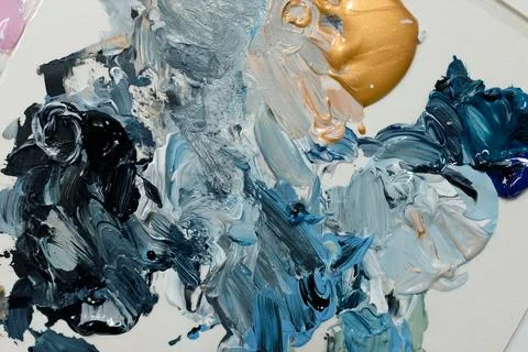Abstract Paint Texture of mixed paint strokes Stock Photos