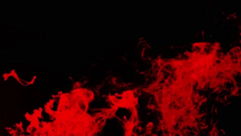 Abstract paint in Water 02 red on black 30fps Stock Footage