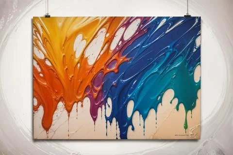 Abstract painted art background. Abstract colorful brush strokes as a background Stock Illustration
