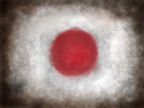 Abstract painted background illustration - flag japan Stock Illustration