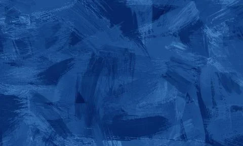 Abstract painted blue background with rough brush strokes Stock Illustration