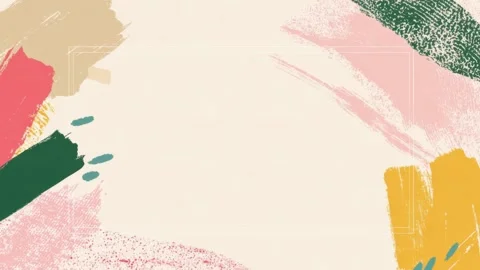 Abstract painted border frame with copy space text overlay, hand drawn digi.. 库存影片 342045093