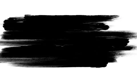 Abstract Painted Brush Strokes. Matte Transitions. Isolated Brush Elements Rough Stock Footage 278043470