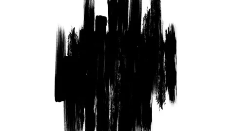 Abstract Painted Brush Strokes. Matte Transitions. Isolated Brush Elements Rough Stock Footage 278299981