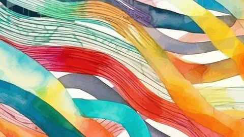 Abstract painted brush vector striped background Stock Illustration