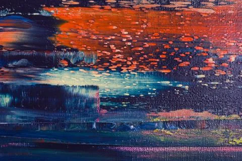 Abstract painted canvas. Oil paints on a palette Stock Photos