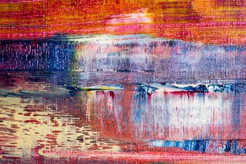 Abstract painted canvas. Oil paints on a palette Stock Photos