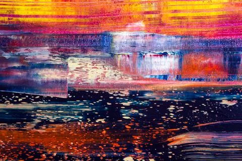 Abstract painted canvas. Oil paints on a palette Stock-Fotos