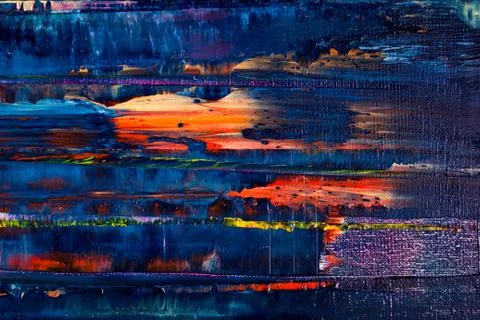 Abstract painted canvas. Oil paints on a palette Stock-Fotos