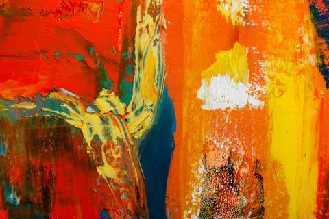 Abstract painted canvas. Oil paints on a palette 写真素材