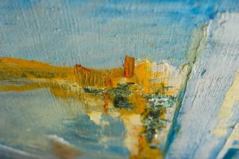 Abstract painted canvas. Oil paints on a palette Stock Photos