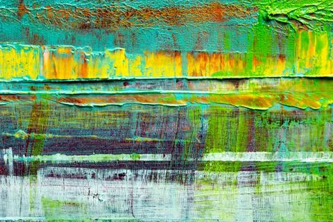 Abstract painted canvas. Oil paints on a palette Foto stock