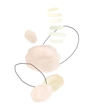 Abstract painted composition of figures. Creative decoration for a icons, mixed Stock Illustration