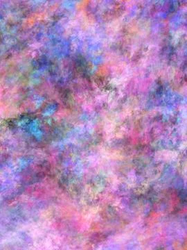 Abstract painted texture. Chaotic blue, green and violet strokes. Fractal bac Stock Illustration