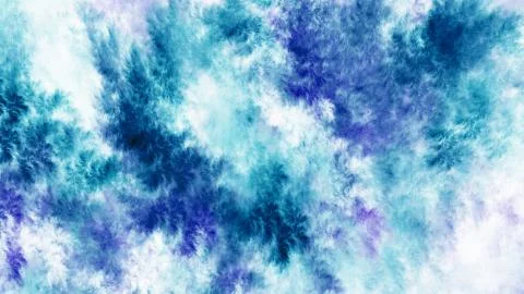 Abstract painted texture. Chaotic blue strokes. Fractal background. Fantasy d イラスト素材