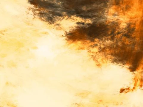 Abstract painted texture. Chaotic grey and orange strokes. Fractal background Stock Illustration