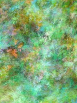 Abstract painted texture. Chaotic orange and green strokes. Fractal backgroun Stock Illustration