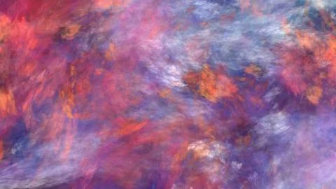 Abstract painted texture. Chaotic orange, violet and blue strokes. Fractal ba Stock Illustration