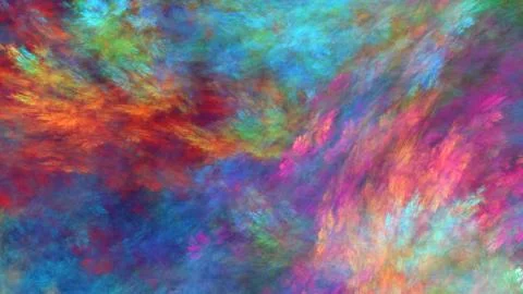 Abstract painted texture. Chaotic red and blue strokes. Fractal background. F Stock Illustration