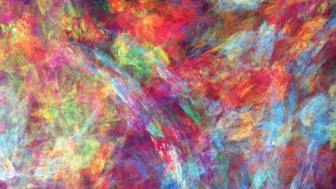 Abstract painted texture. Chaotic red and blue strokes. Fractal background. F Stock Illustration