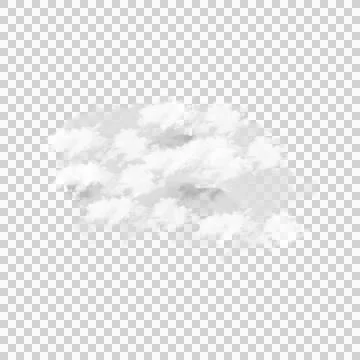 Abstract painted texture cloud as transparent cutout Stock Illustration