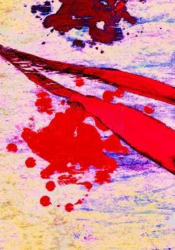 Abstract painted texture with random colored spots and strokes, modified colo Stock Photos