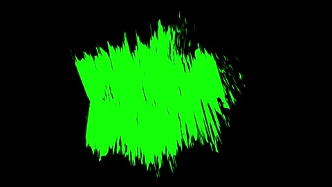 Abstract painting brush stroke shape washing on green screen for black back.. Stock Footage 308863165