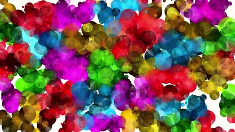 Abstract painting of bubbles on white background Видео 276595031