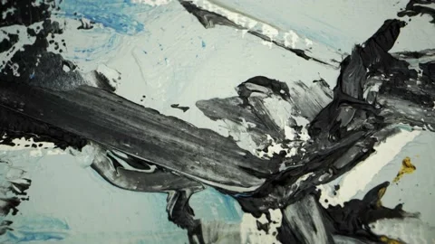 Abstract Painting Close Up Macro Stock Footage 131831205