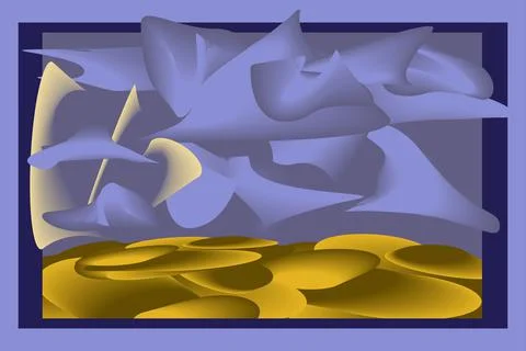 Abstract painting the surface of an unknown planet Stock Illustration