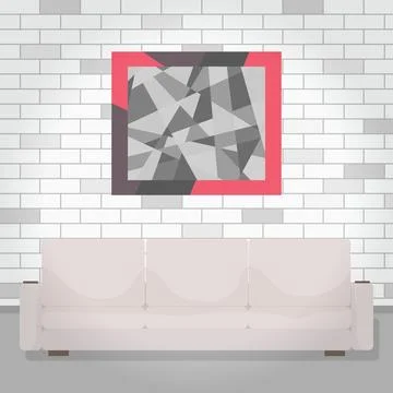 Abstract painting on the wall 스톡 일러스트