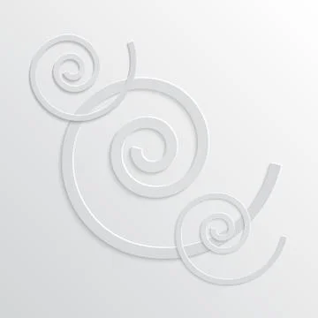 Abstract pale gray spiral pattern. Simple gray geometric shapes Illustrazione stock