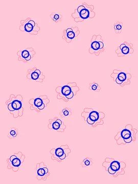 Abstract pale pink background with stylized flowers. Stock Illustration