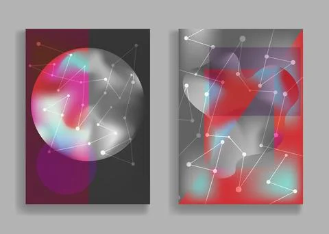 Abstract pale red and gray cosmic backgrounds Stock Illustration