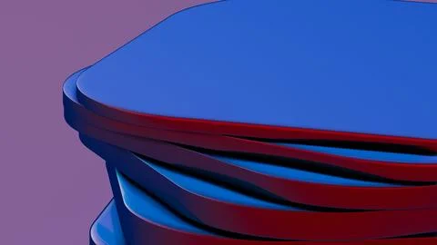 An abstract palette featuring blue and red reflections, creating a visually s Stock Illustration