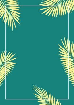 Abstract Palm Leaf  Background. Vector Illustration Stock Illustration