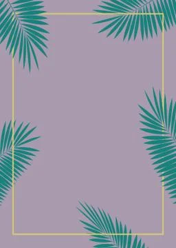 Abstract Palm Leaf  Background. Vector Illustration Stock Illustration