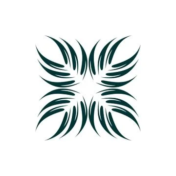 Abstract Palm Leaf Logo Template Illustration Design. Vector EPS 10. Stock Illustration