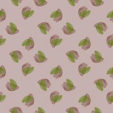 Abstract palm leaf seamless pattern with hand drawn foliage print. Simple Jun Illustrazione stock