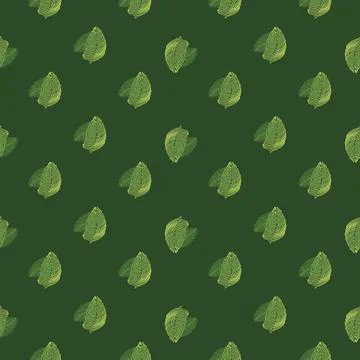 Abstract palm leaf seamless pattern with hand drawn foliage print. Simple Jun Stock Illustration