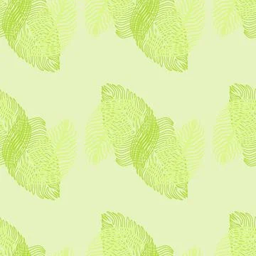 Abstract palm leaf seamless pattern with hand drawn foliage print. Simple Jun イラスト素材