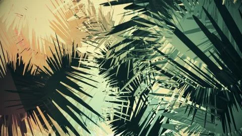 Abstract Palm Leaves Stock Illustration