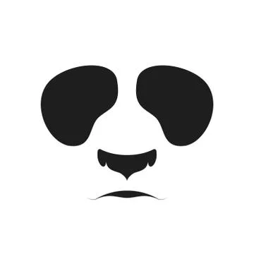 Abstract panda icon. Vector graphic illustration. Panda bear Stock Illustration