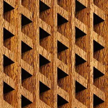 Abstract paneling blocks stacked for seamless background, wooden surface Stockillustratie