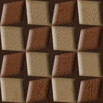 Abstract paneling pattern - seamless background - leather texture Stock Illustration