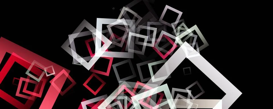 Abstract panorama design with square objects 스톡 일러스트