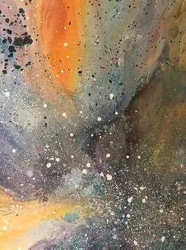 Abstract panorama Elements of space and galaxy Foto stock