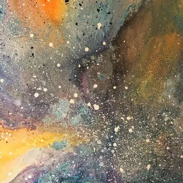 Abstract panorama Elements of space and galaxy Stock Photos