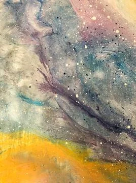 Abstract panorama Elements of space and galaxy Stock Photos